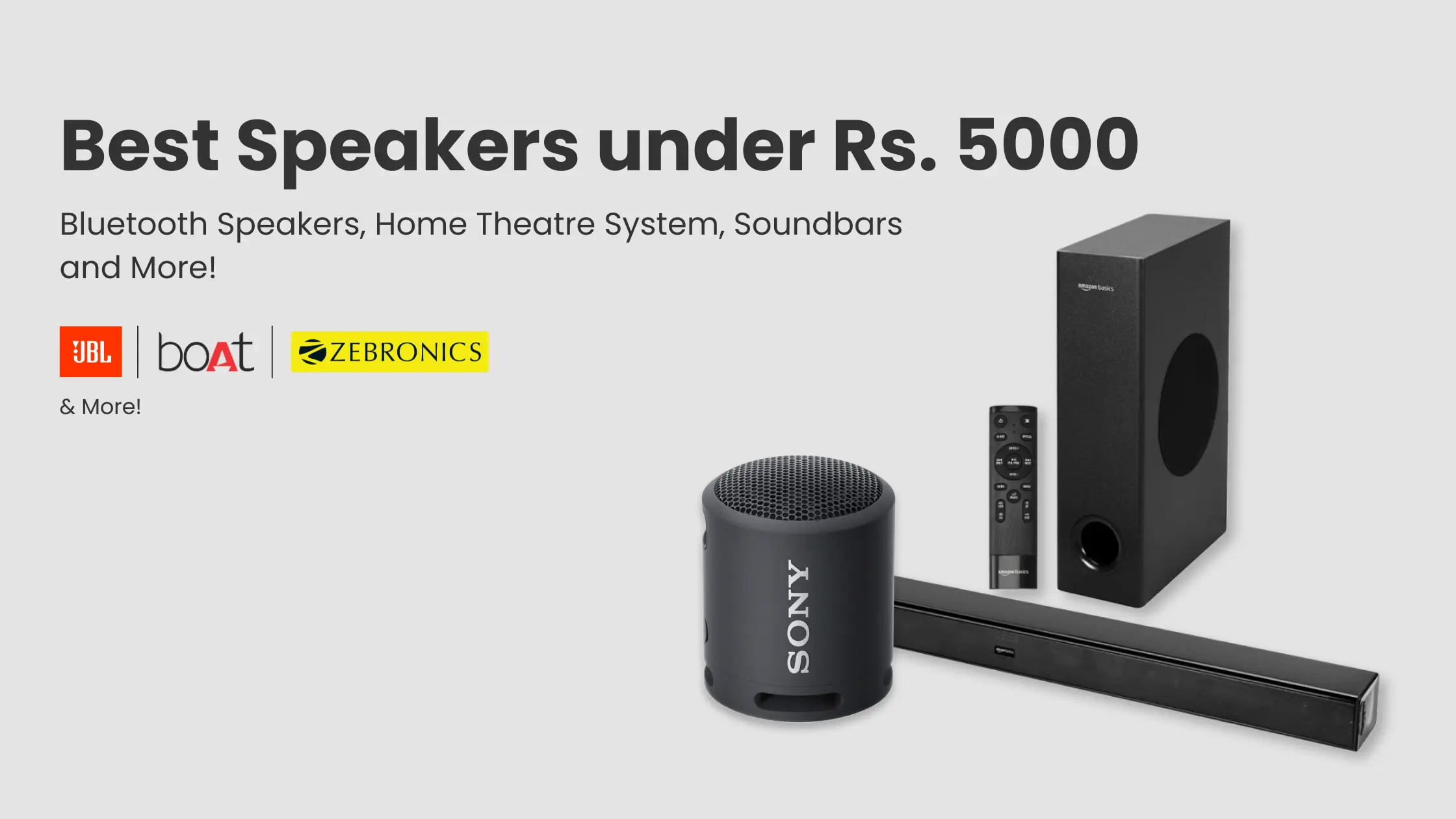 Best Speakers under 5000 | Bluetooth Speakers, Home Theatre System, Soundbars and More!