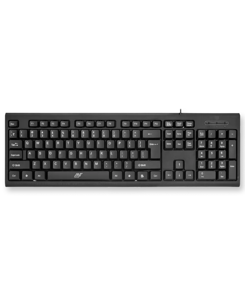 Ant Value FKBRI01 Ultra-Slim Compact USB Wired Keyboard